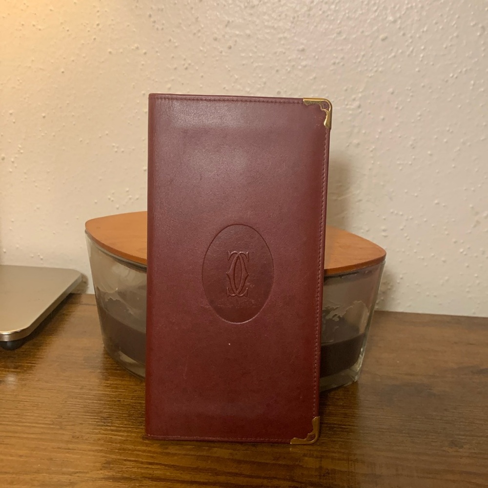 Cartier Long Leather Check Register Wallet